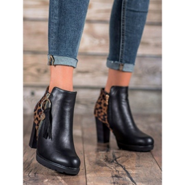 Filippo Kängor med leopardmönster svart mångfärgad 1