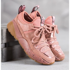 SHELOVET Slip-on sportskor rosa 1