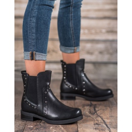 Bestelle Slip-on stövlar med jetstrålar svart 1