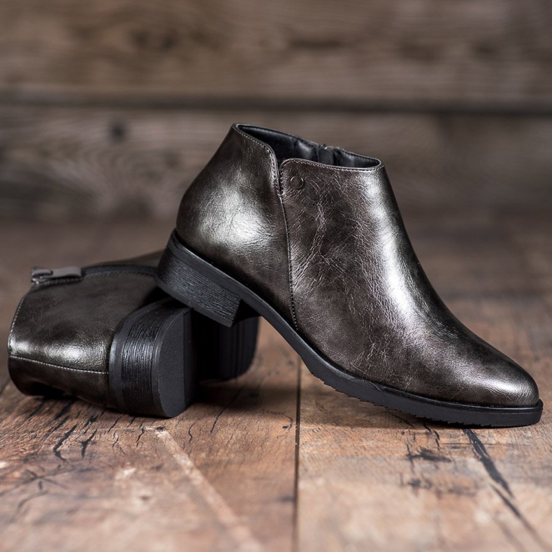 M.Daszyński Flat Heel stövlar grå 1