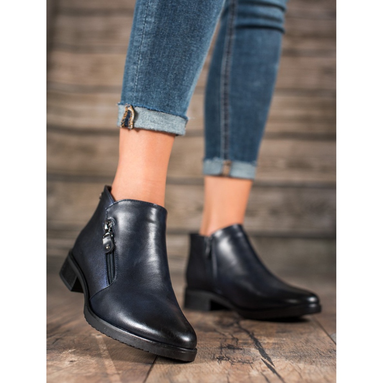 M.Daszyński Låga marinblå stövlar 2