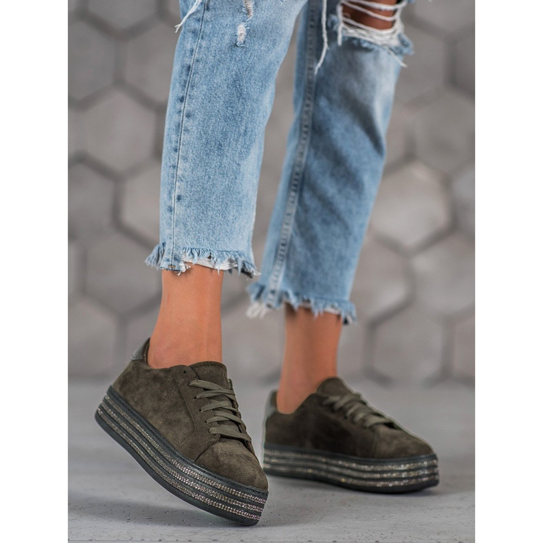 Bestelle Mocka sportskor mångfärgad grå 2