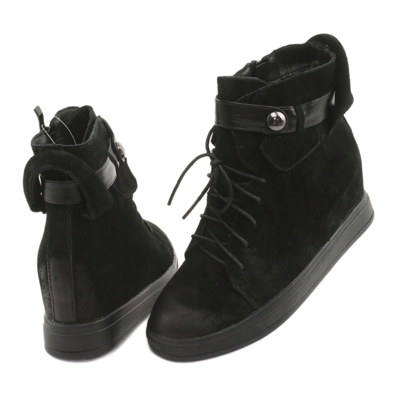 M.Daszyński Svarta sneakers med dragkedja 143 4