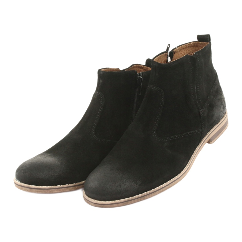 Riko Chelsea-stövlar i mocka med dragkedja, oisolerade, svarta 3