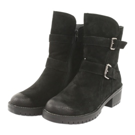 M.Daszyński Svarta läderstövlar Daszyński 161 3