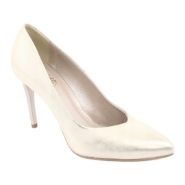 Kvinnors läderpumpar gyllene espinto 889 på en stift 1