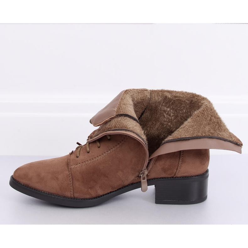 Snörskor, beige 3127 khaki 1