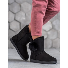 SHELOVET Mukluki Med Pompom svart 1