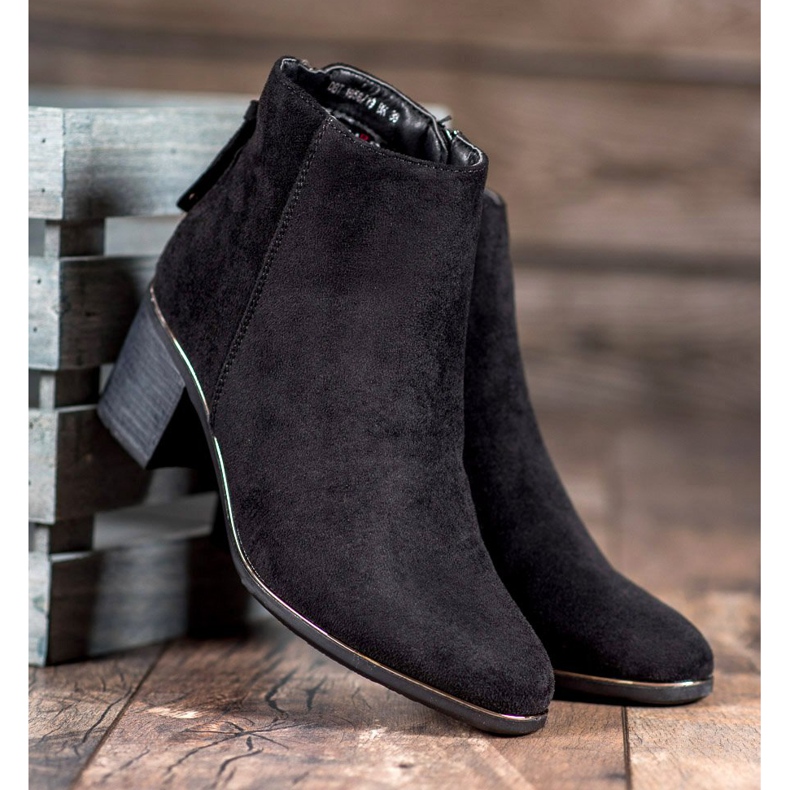 Filippo Klassiska stövlar i mocka svart 2