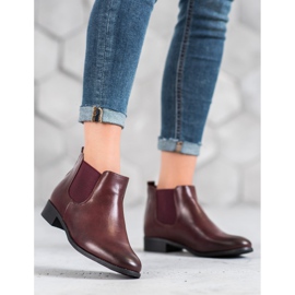Anesia Paris Burgundy Chelsea stövlar röd 1