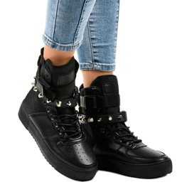 Svarta platta sneakers Y-205 1