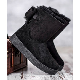 SHELOVET Mukluki Med En Rosett svart 2