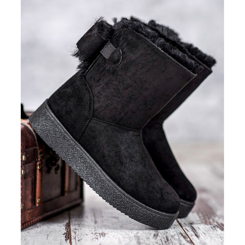 SHELOVET Mukluki Med En Rosett svart 2