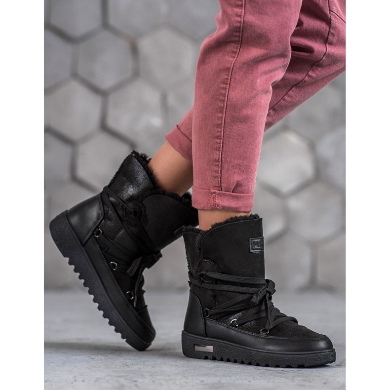 MCKEYLOR snöskor med glitter svart 2