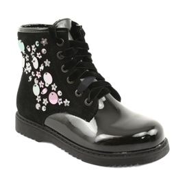 Evento 1433 lackade paljetter stövlar svart 1