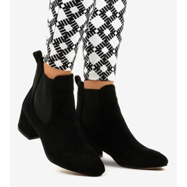 Svarta fotkängor med elastisk 8012-PA 2