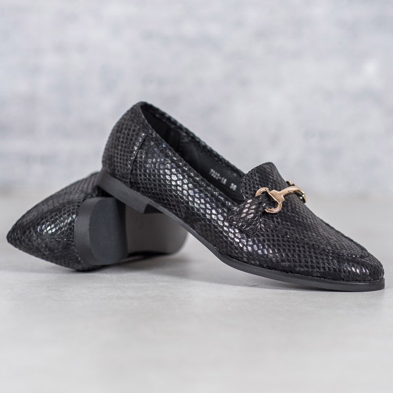 Snake Print VICES loafers svart 1