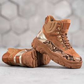 Snöriga VICES-stövlar brun 2