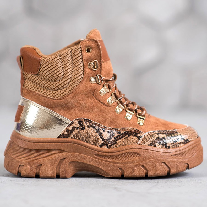 Snöriga VICES-stövlar brun 1