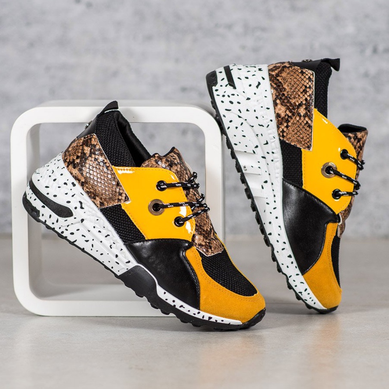 Snake Print VICES Sneakers mångfärgad gul 1