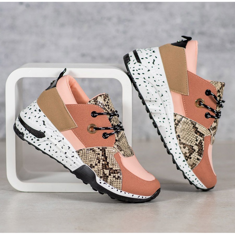 Snake Print VICES Sneakers rosa 1