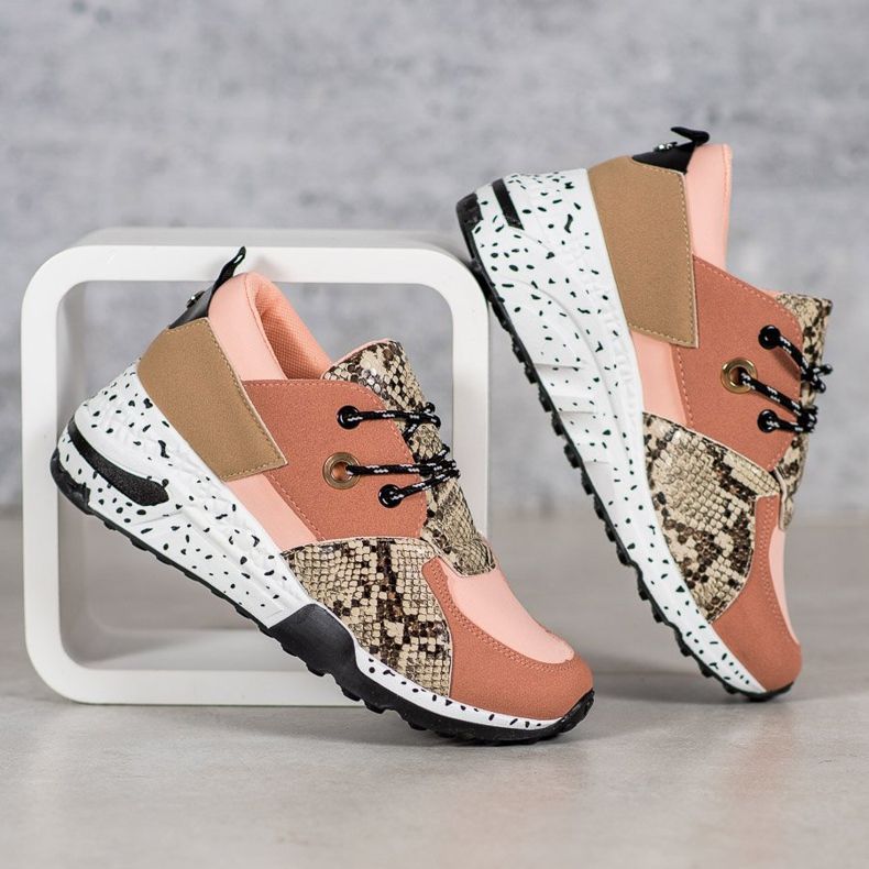 Snake Print VICES Sneakers rosa 2