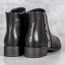 Filippo Fashionabla Snake Print stövlar svart 2