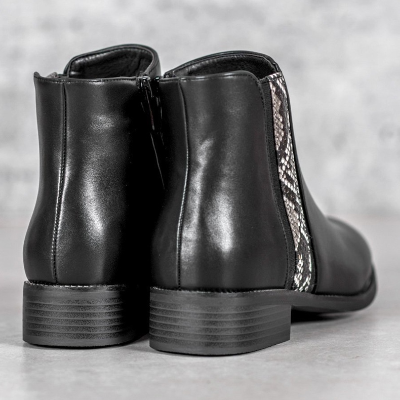 Filippo Fashionabla Snake Print stövlar svart 2