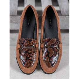 Snake Print VICES loafers brun 2