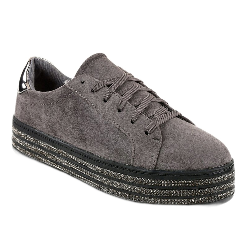 Grå utsmyckade damskor G280 1