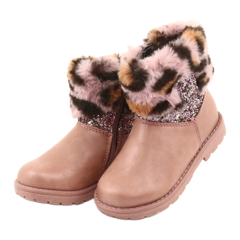 American Club Flickor i leopardtryck GC45 rosa leopardtryck 3