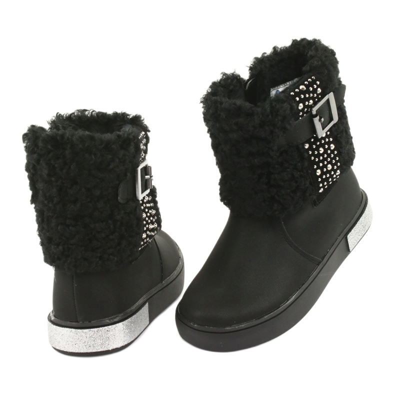 American Club Flickor med päls GC35 med svarta paljetter 4