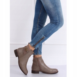 Beige Jodhpur stövlar för kvinnor 1304 kaki 1