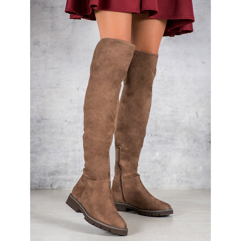 Kylie Flat Heel stövlar brun 1