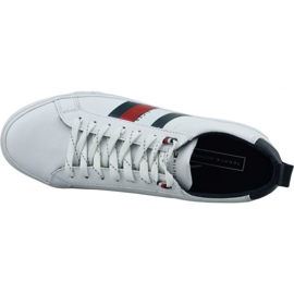 Skor Tommy Hilfiger Flag Detail Leather Sneaker M FM0FM02576-YBR vit 2
