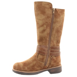 American Club GC31 långa stövlar med strass brun 2