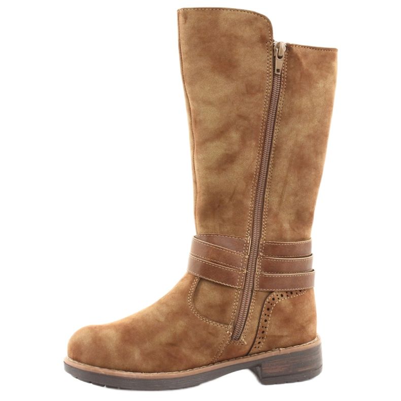 American Club GC31 långa stövlar med strass brun 2