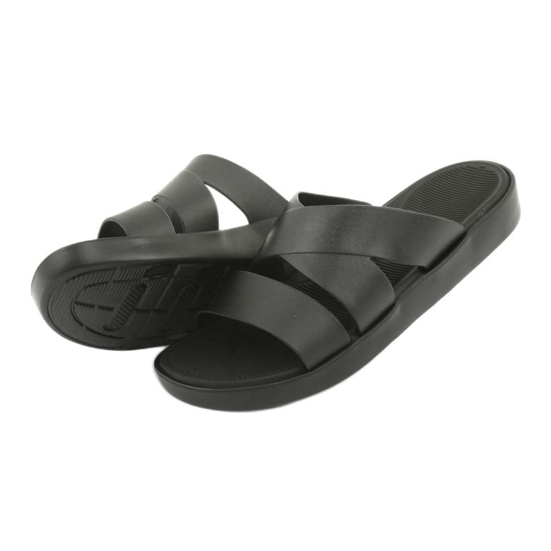 Svart Atletico 185 plattform tofflor 4