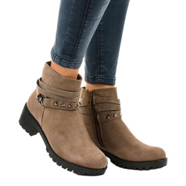 Gröna mocka högklackade stövlar L3058-29 mångfärgad 1