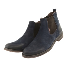 Chelsea stövlar slip-on stövlar Badura 4754 brun marinblå 3