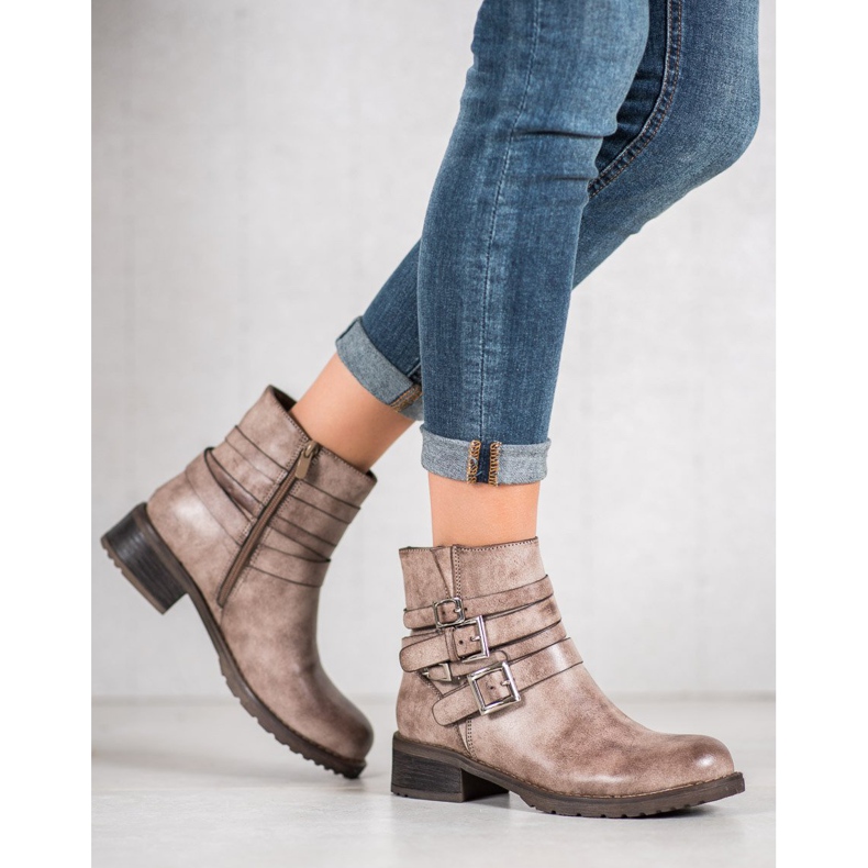 SHELOVET Klassiska Beige stövlar 2