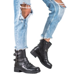 J. Star Moderiktiga rockstövlar svart 2