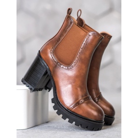 Seastar Slip-on stövlar på plattformen brun 1