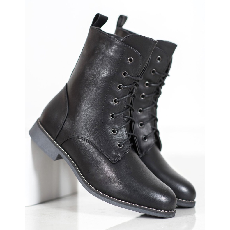 Super Me Höga stövlar med ekoläder svart 1