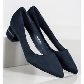 Goodin Pumpar med dekorativt bälte blå 2