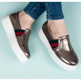 Kylie Slipons på plattformen grå 1