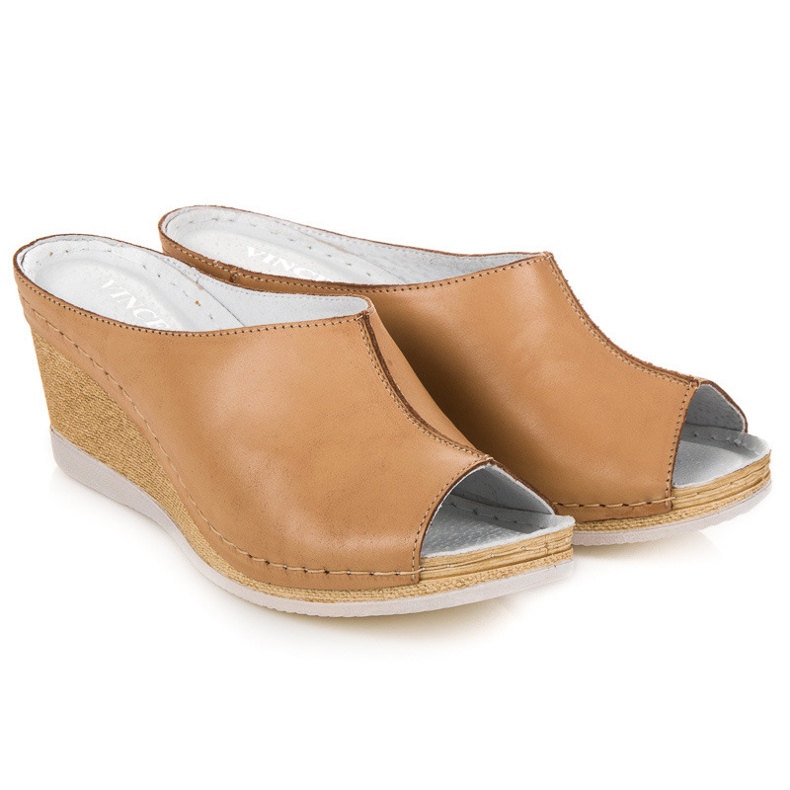 Vinceza Läder tofflor brun 1 Vinceza Läder tofflor brun 1