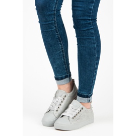 Gråa Sneakers Med Ett Band 1