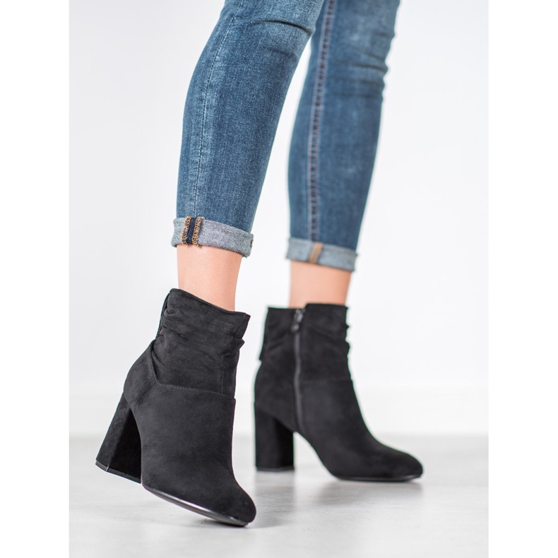 SHELOVET Klassiska högklackade stövlar svart 2