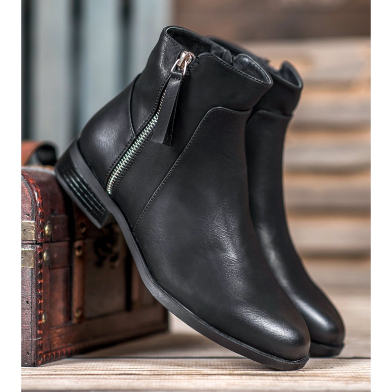 SDS Svarta stövlar med dragkedja 1